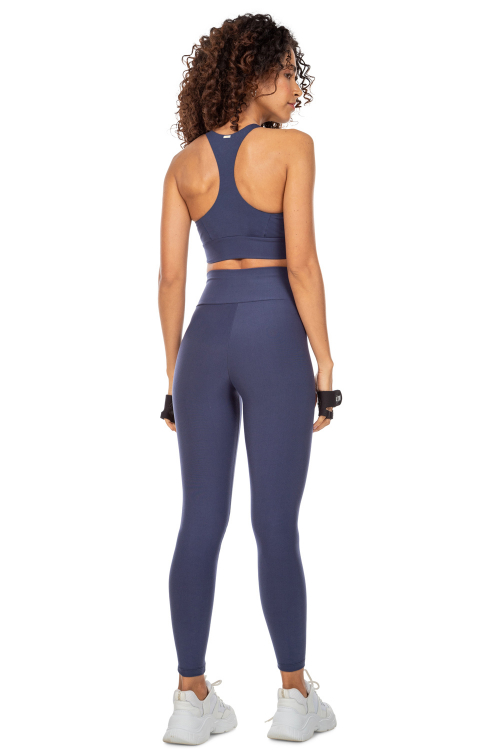 Top Racer e Calça Legging Active Essential Marinho Top Racer e Calça Legging Active Essential Marinho