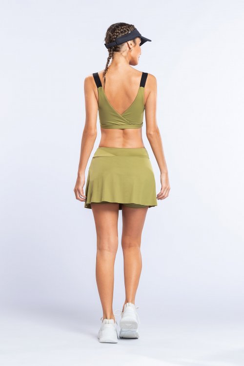 Top All In One e Saia com Shorts Sense Essential Cactus Top All In One e Saia com Shorts Sense Essential Cactus