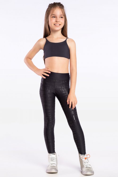 Look Mãe e Filha Legging Live! Essential Preto
