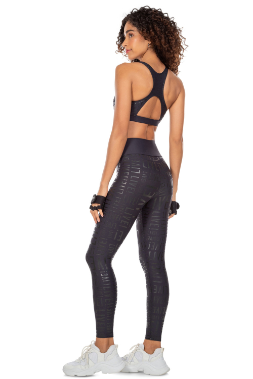 Top Live! e Calça Legging Live! Essential Noir Black