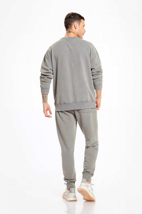 Blusão e Calça Jogger Dye Washed Dark Shadow Blusão e Calça Jogger Dye Washed Dark Shadow