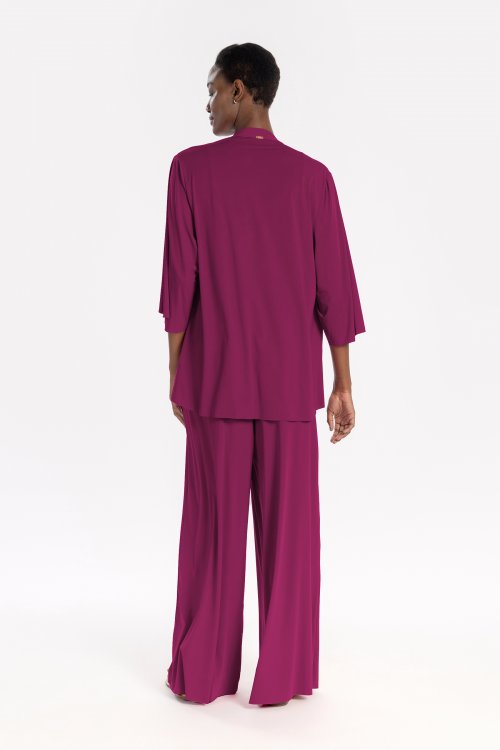 Kimono e Calça Pantalona Essential Cyber Fuchsia Kimono e Calça Pantalona Essential Cyber Fuchsia