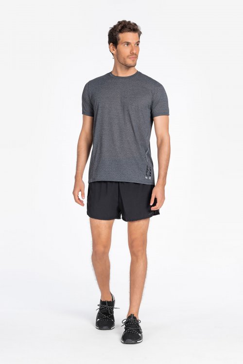Camiseta Step Further Mescla Escuro e Shorties LIVE! Run Camiseta Step Further Mescla Escuro e Shorties LIVE! Run