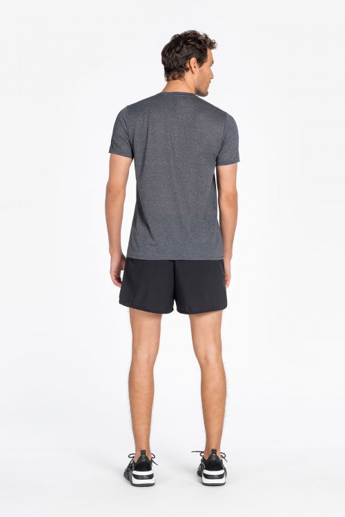Camiseta Step Further Mescla Escuro e Shorties LIVE! Run Camiseta Step Further Mescla Escuro e Shorties LIVE! Run