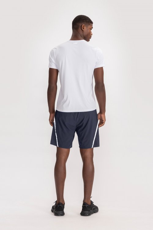 Camiseta Geometric Co² Branco e Bermuda Side Reflex Marine Camiseta Geometric Co² Branco e Bermuda Side Reflex Marine