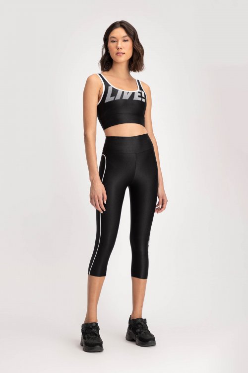 Top e Capri LIVE! Line Preto Top e Capri LIVE! Line Preto