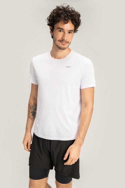Camiseta Hard Training Essential White e Bermuda Hit Training Noir Black Camiseta Hard Training Essential White e Bermuda Hit Training Noir Black
