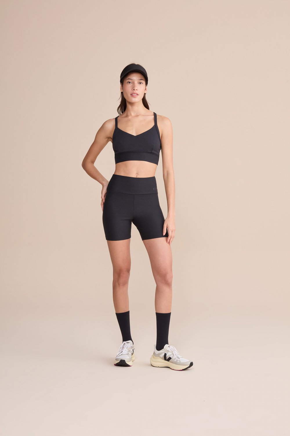 Deep V-Neck Halter & Shorts Active Set - Ultimate Comfort