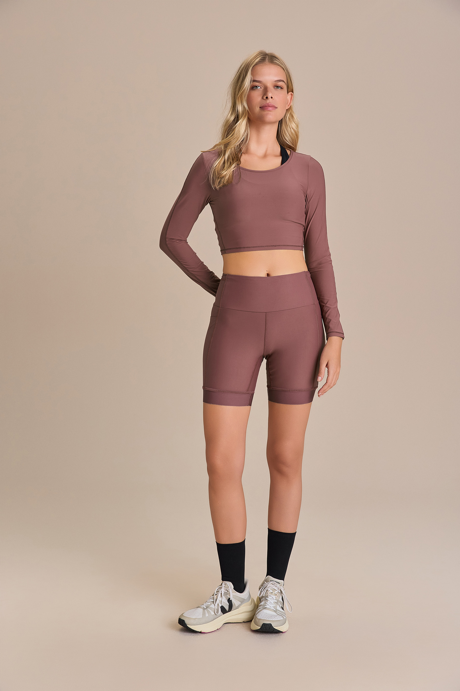 Live! — Blusa Cropped Ml Harmony Red Lume