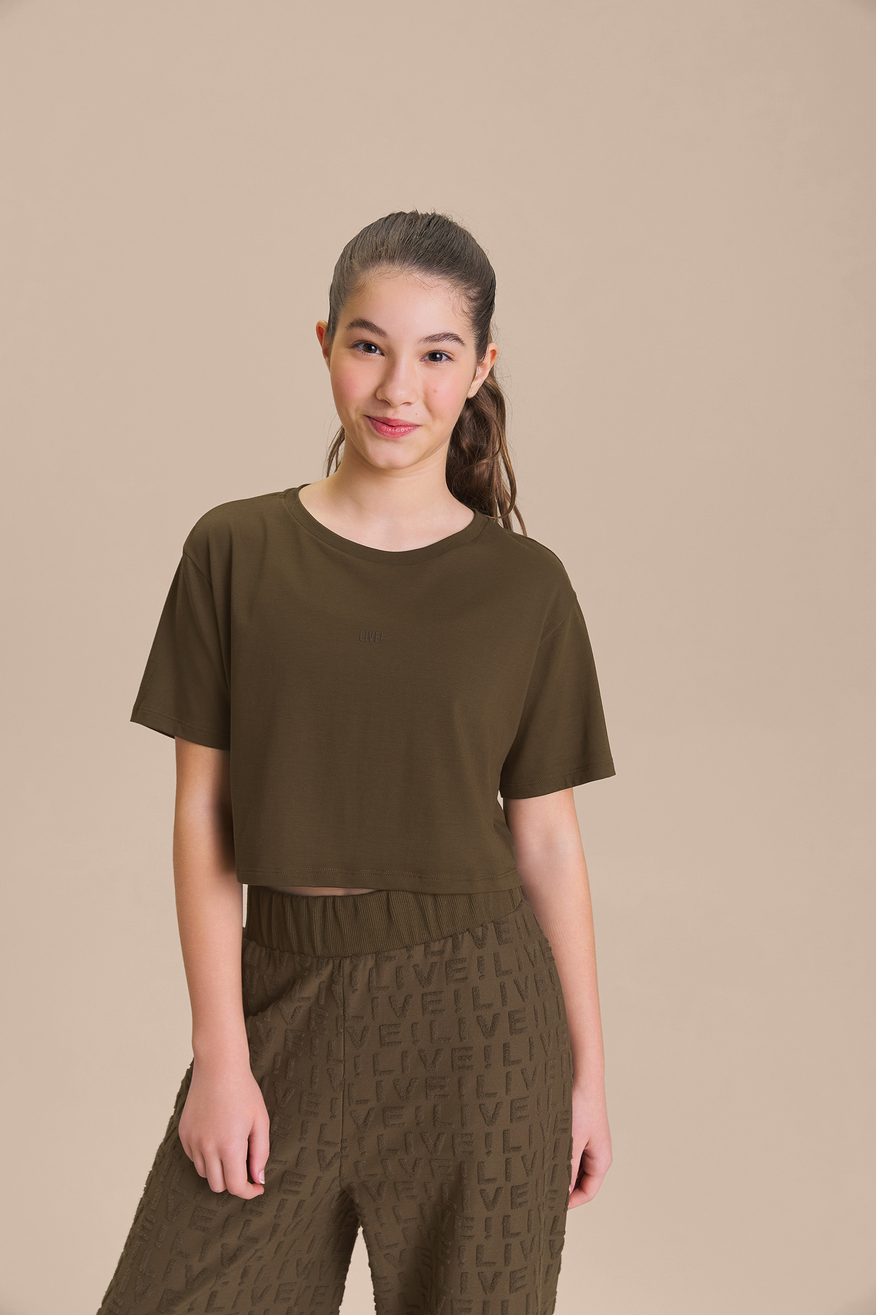 Camiseta Cropped Pima Slim Kids