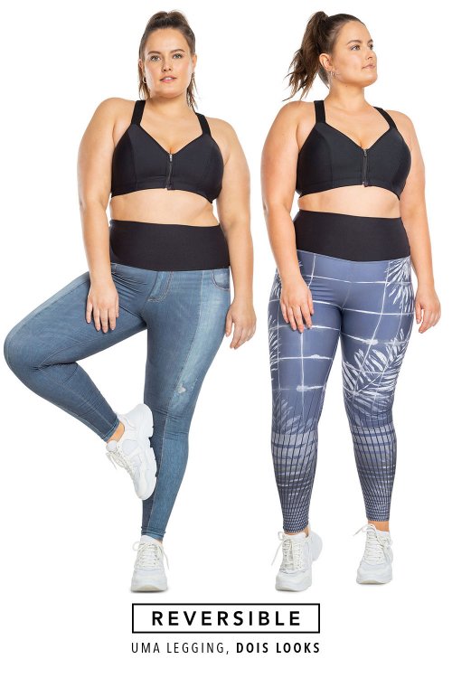 Calça Fusô Reversible Jeans Jurerê Plus Size