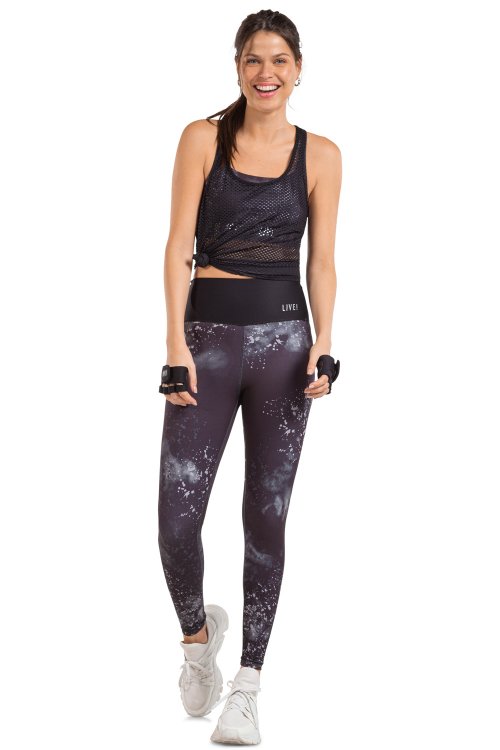 Calça Legging Jeans Reversible Stone Blur