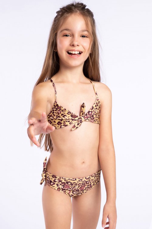 Biquíni Tie Leopard Kids