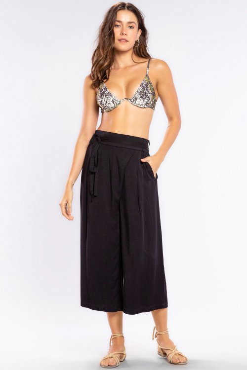 Calça Pantacourt Wrap Calça Pantacourt Wrap