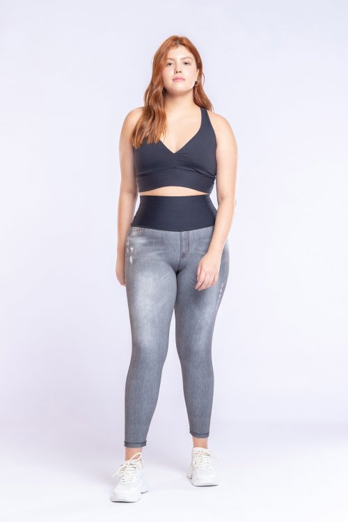 Calça Legging Reversible Denim Spirit LIVE!+ Calça Legging Reversible Denim Spirit LIVE!+