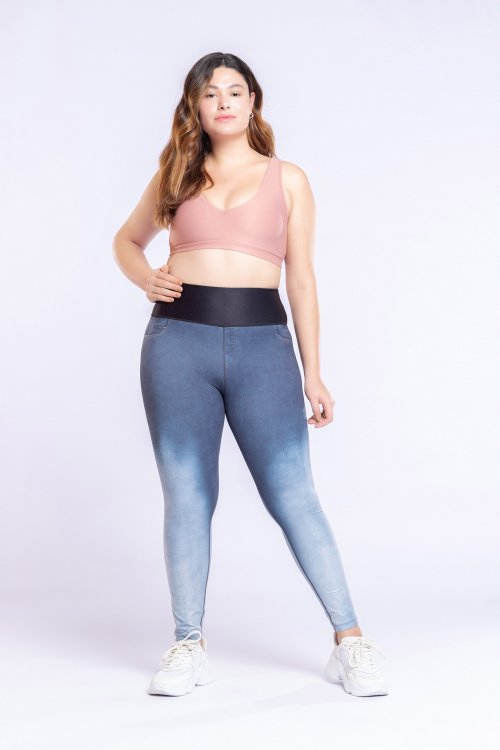 Calça Legging Reversible Denim Maiorca