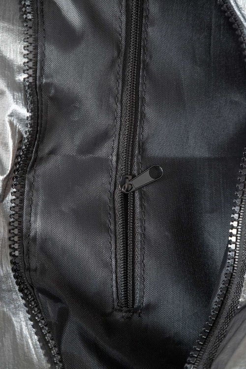 black bolsa with silver