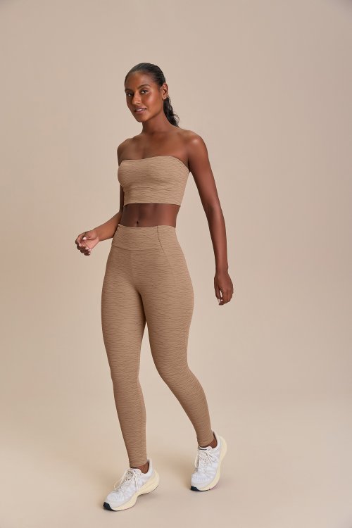 Top sem Alça Jacquard Kick