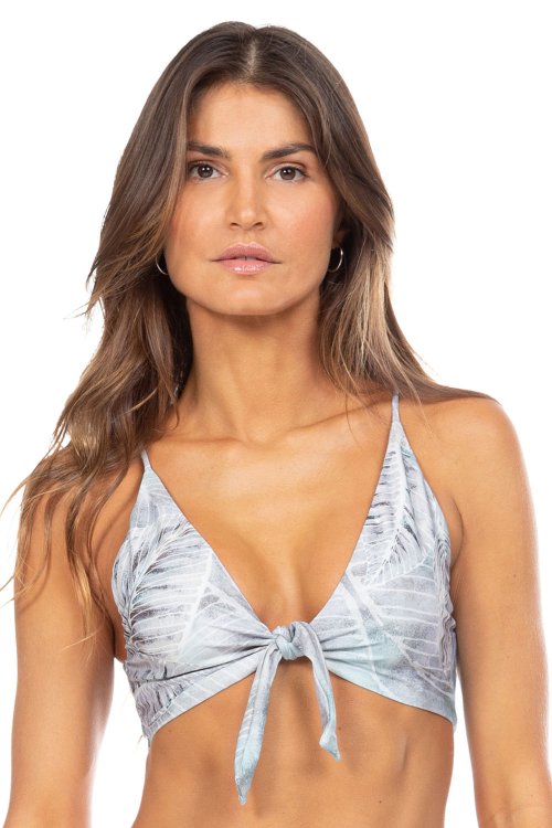Top Halter Lace All Leaf