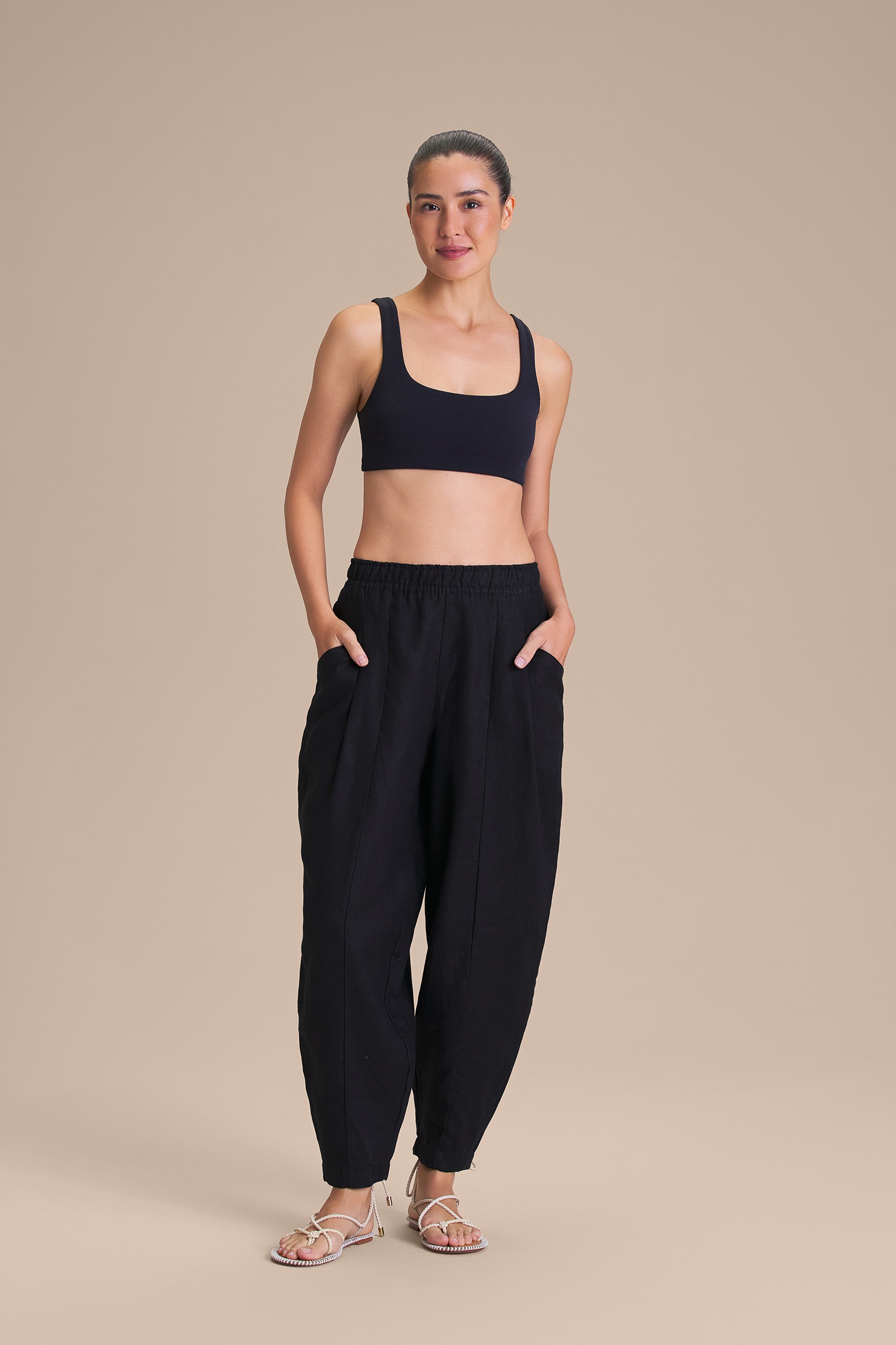 Calça Balloon Pure Linen — LIVE!