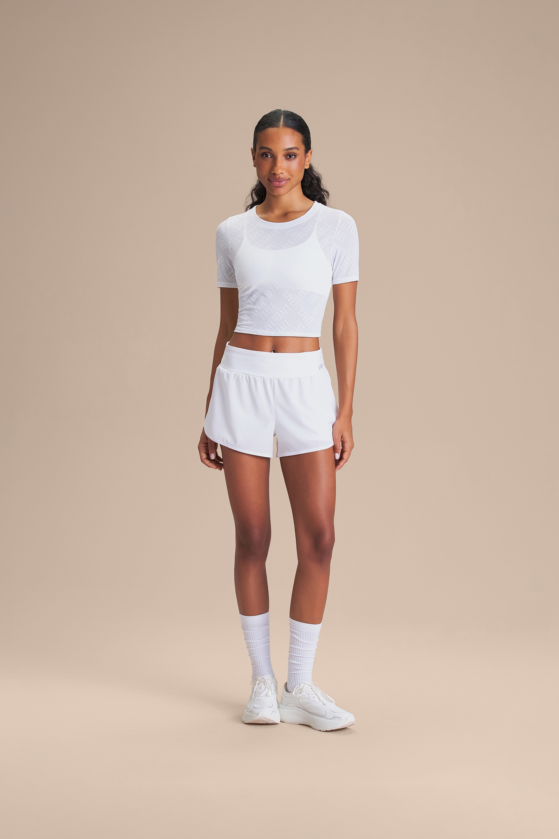 Camiseta Cropped Jacquard LIVE